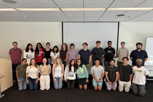 CUSI 2025 Student Cohort. 20 OSU Undergraduate Students smiling for a group photo.